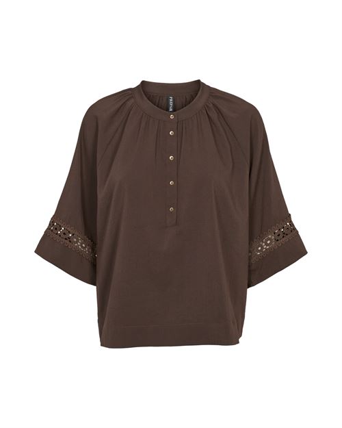 PREPAIR BLUSE, ROSALINE BLOUSE, BROWN